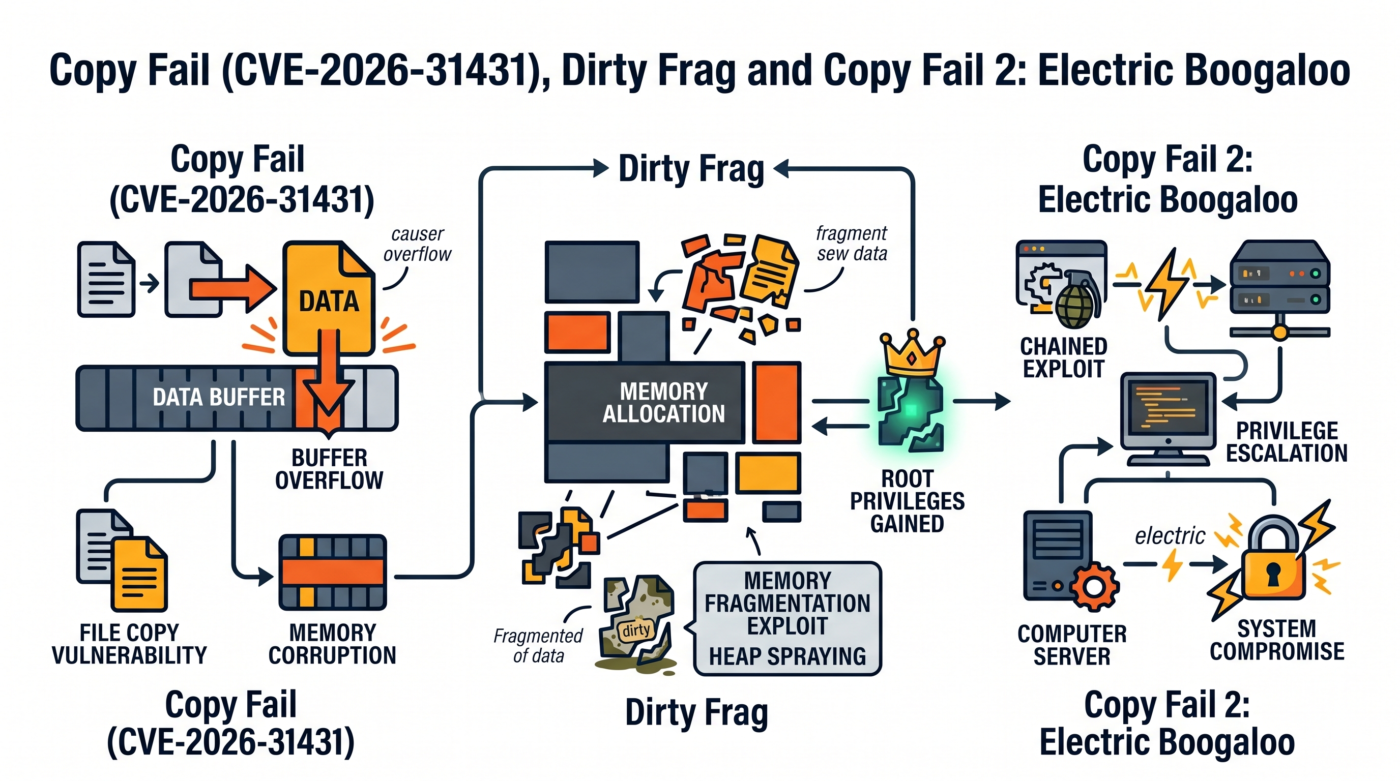 Copy Fail, Dirty Frag and Copy Fail 2